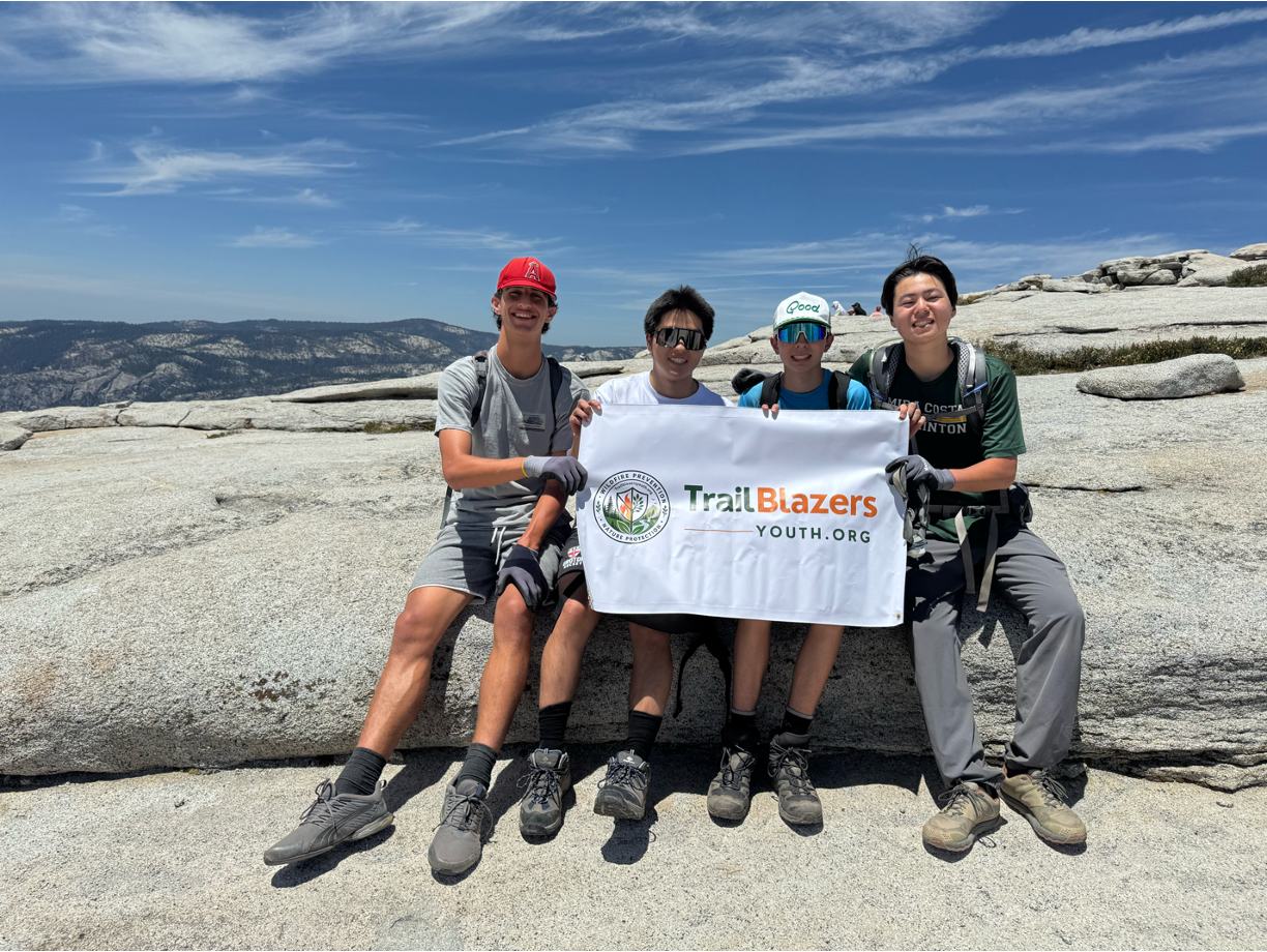 TrailBlazersYouth team at Half Dome, Yosemite